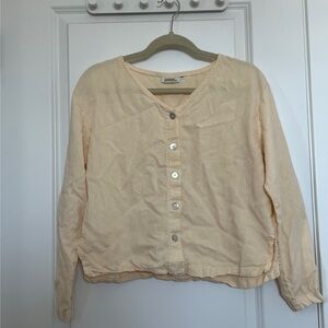 Women's Cream Button Down Shirt
